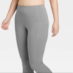 All in Motion Women’s Grey Leggings Full Length w/ Side Pockets